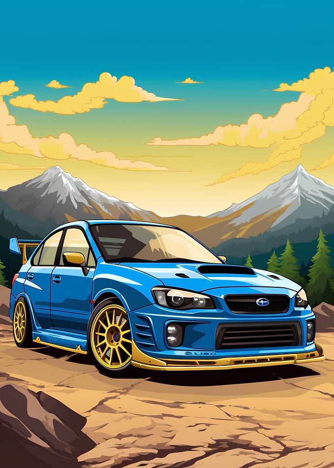 Subaru WRX vibrant vector