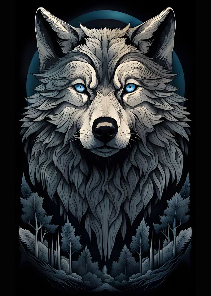 Dark Fantasy Wolf