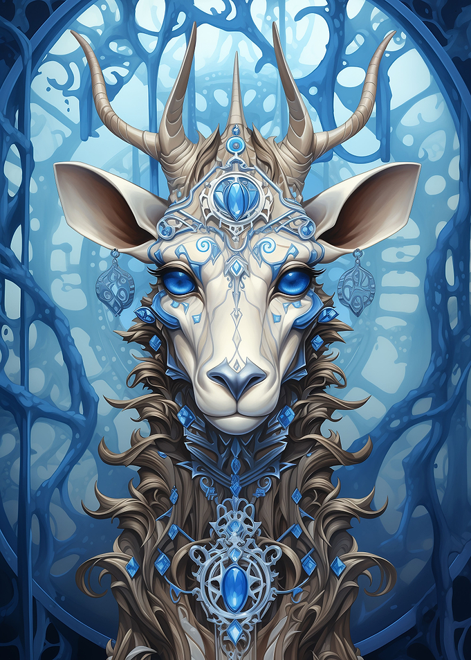 Icy Blue Queen Giraffe
