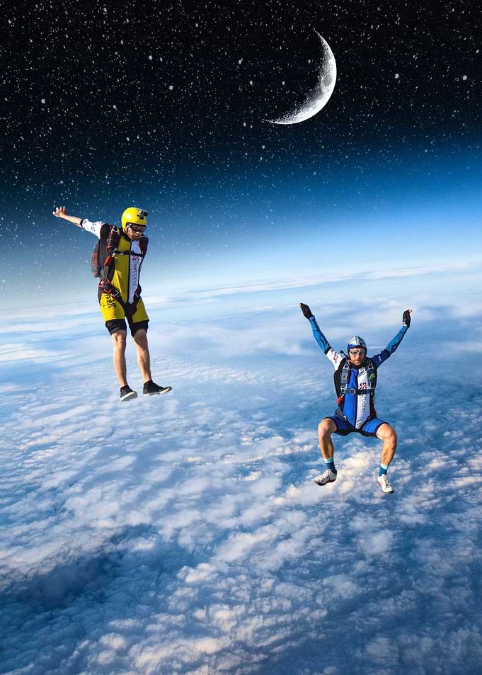 Skydiving from space