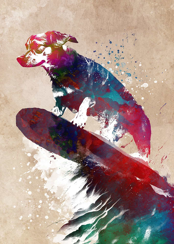 Surfing Dog