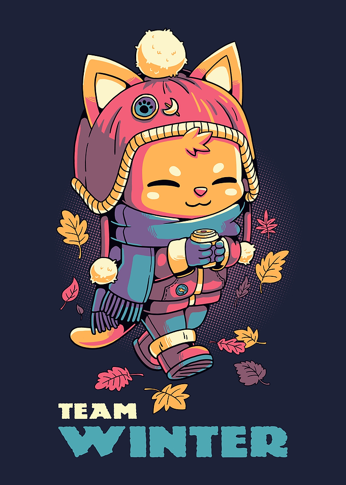 Team Winter Cozy Kitty Cat