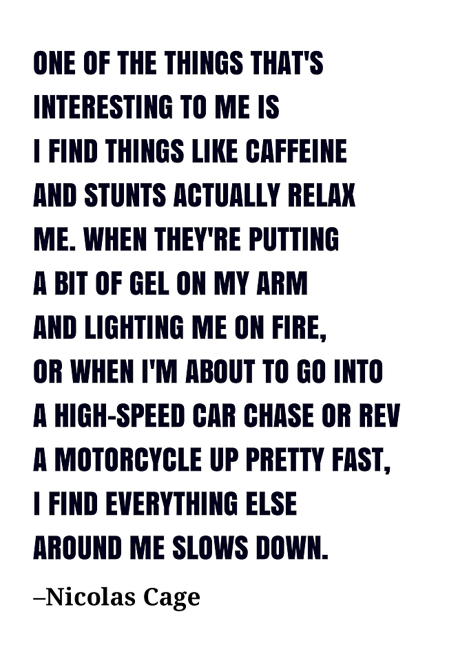 Nicolas Cage quote