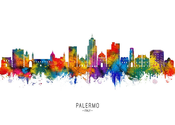Palermo Italy Skyline