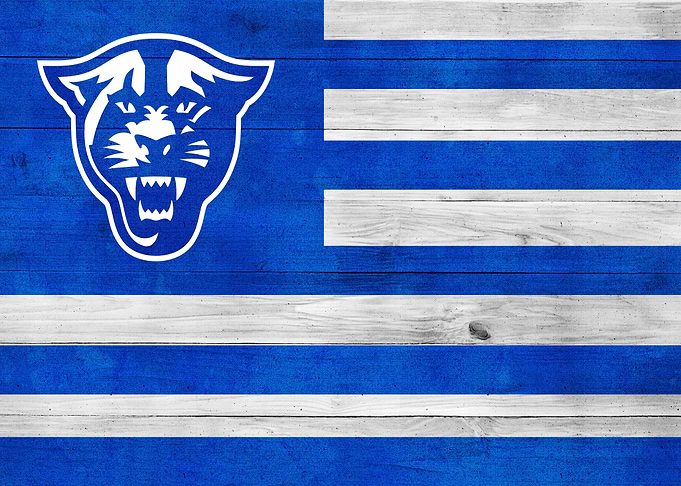 Georgia State Wood Flag