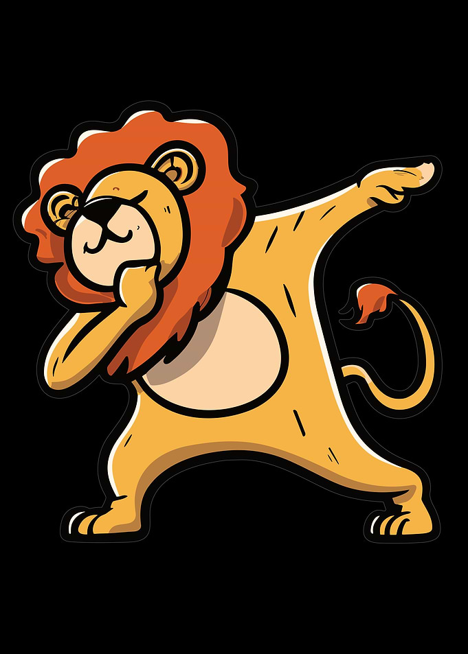 Lion Dabbing Dabbing