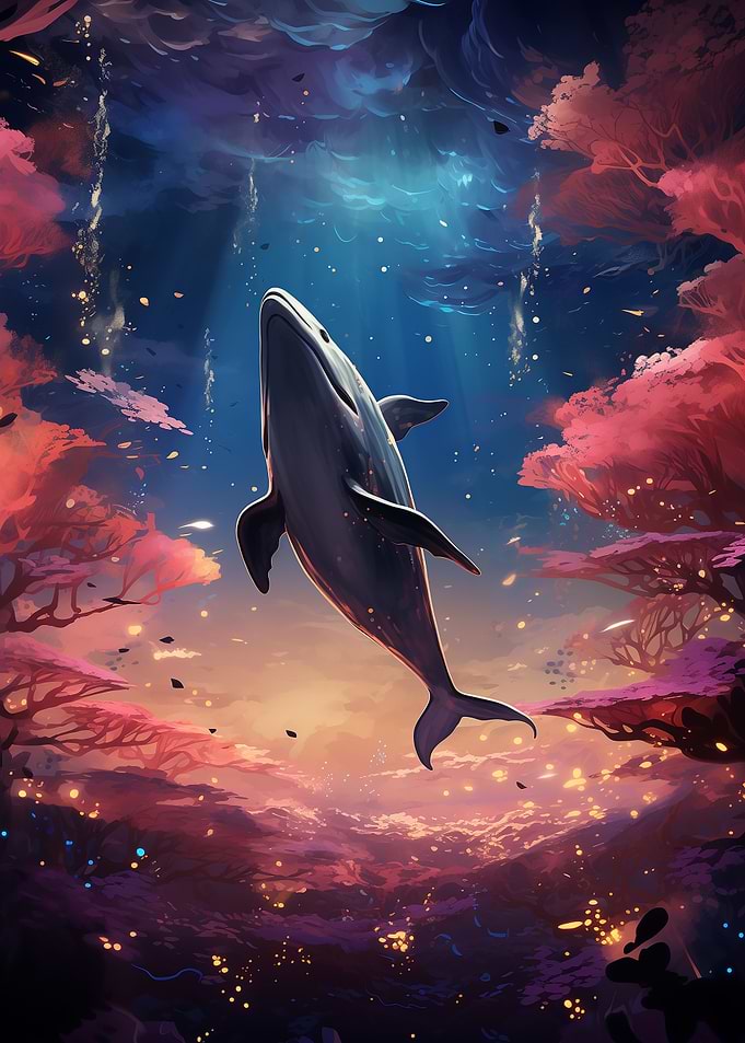 Cosmos Whale in Sky