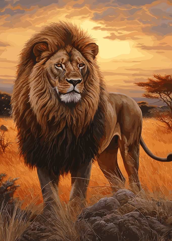Lion Watercolor