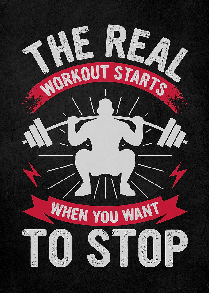 Gym Motivation Quote Art