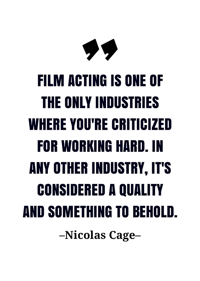 Nicolas Cage quote