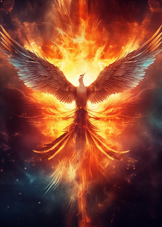 Fire Flames Phoenix Bird