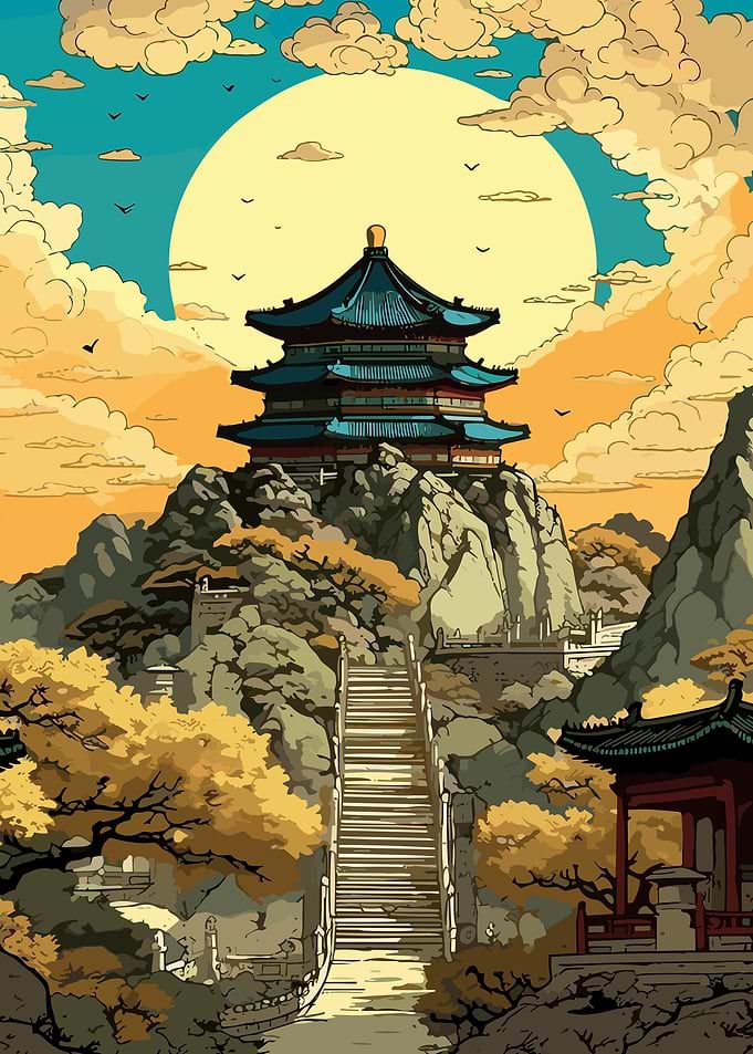 nature full moon mountain