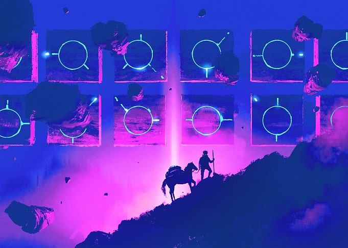 Scenery Man Horse