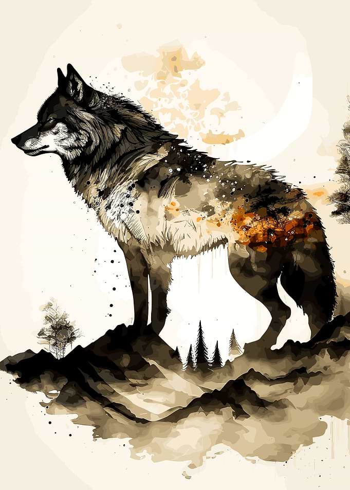 Wolf Watercolor