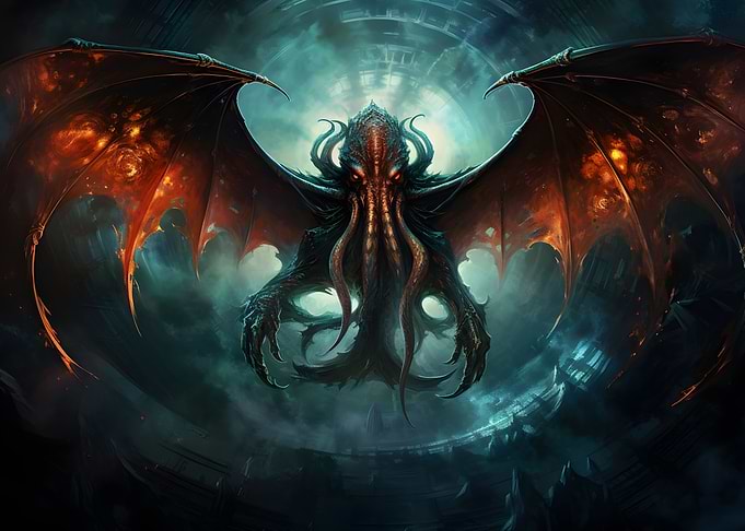 Cthulhu Flying In Space