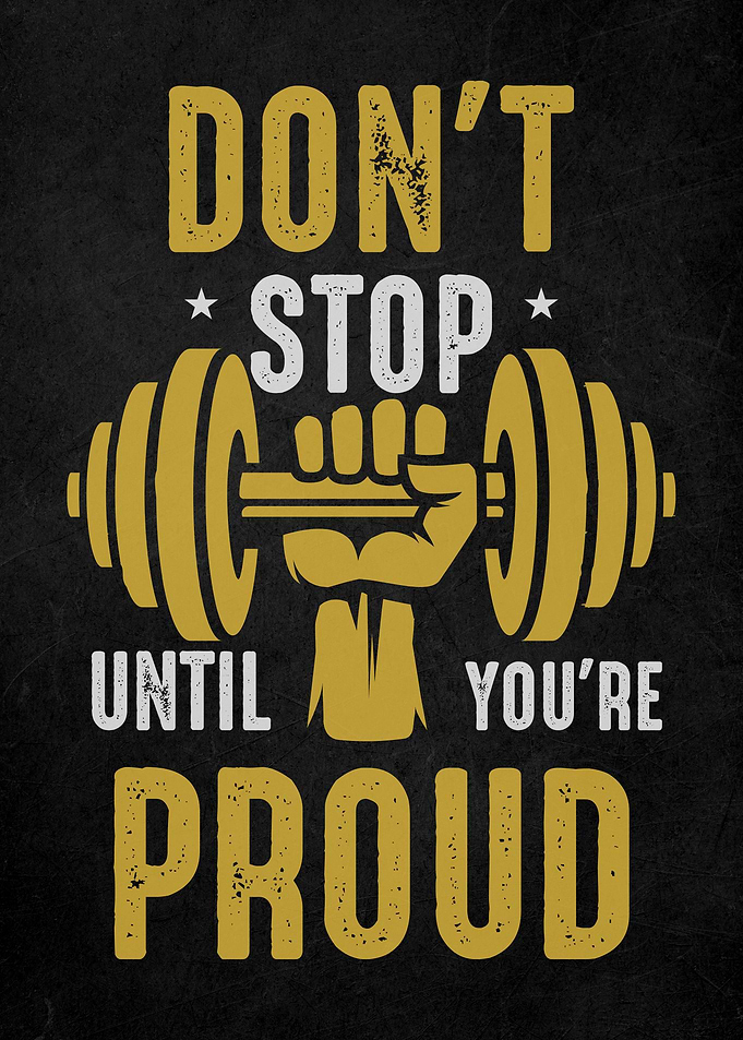 Gym Motivation Quote Art