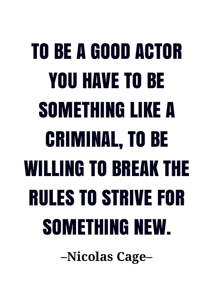 Nicolas Cage quote