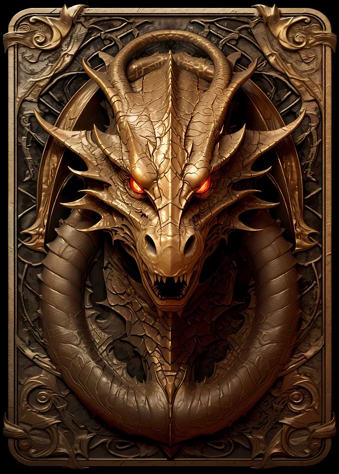 Devil Dragon Lord Art Deco