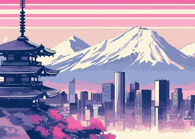 Serene Japanese landscape