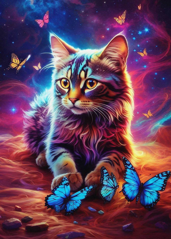 neon cat