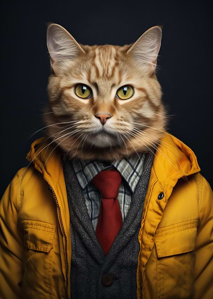 Hipster Dressed Cat