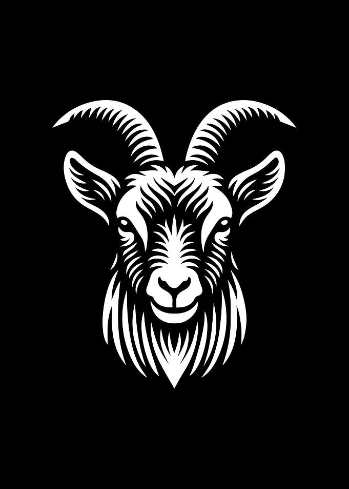 Goat Stencil Design