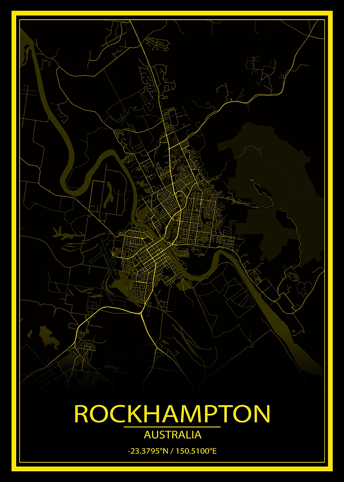 Rockhampton Yellow Map