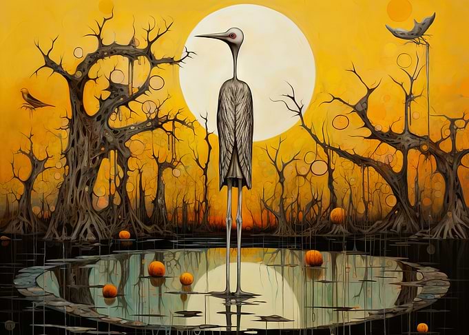 Surreal swamp creature