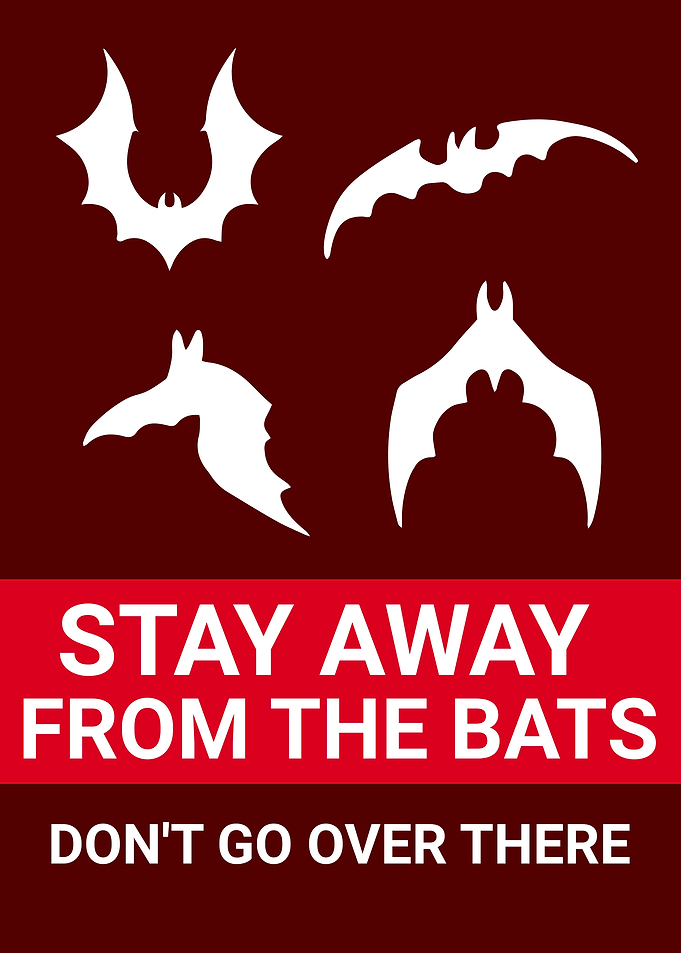 STAY AWAY BATS LAKE BEACH