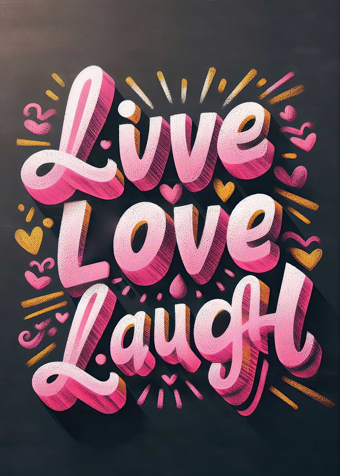 Chalk draw Live Love Laugh