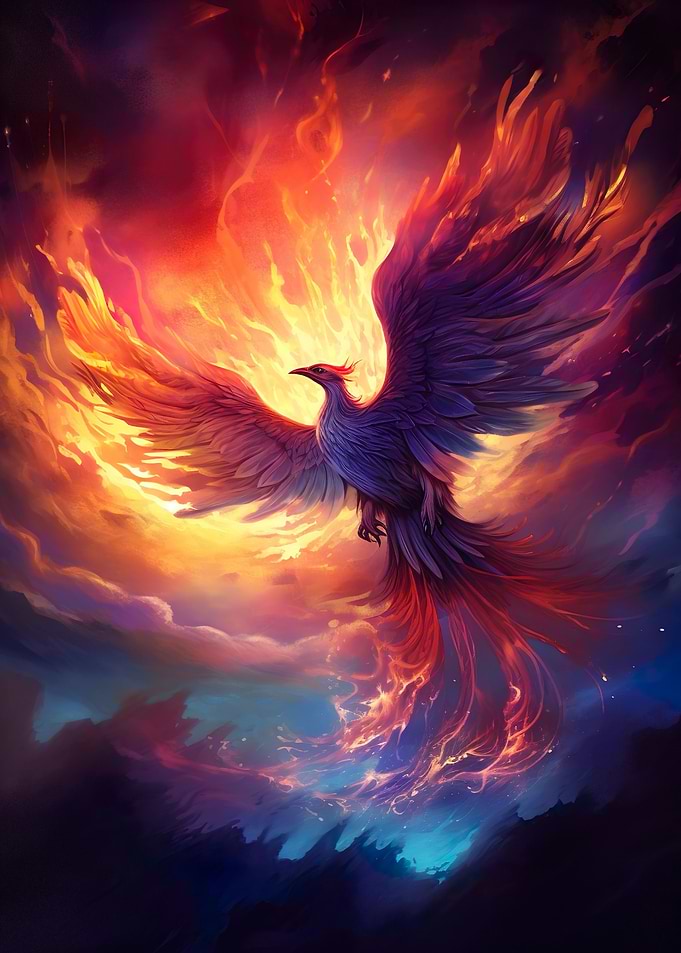 Mystical Phoenix Bird
