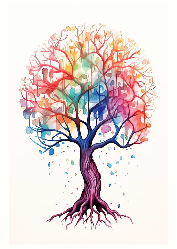 Brain anatomy Watercolor
