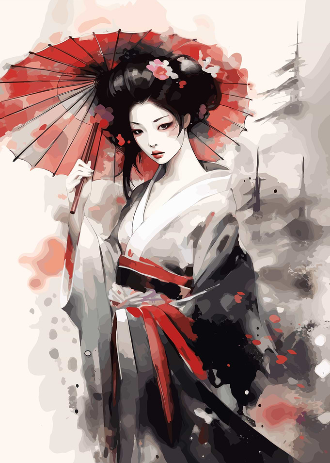 Japanese Beautiful Geisha