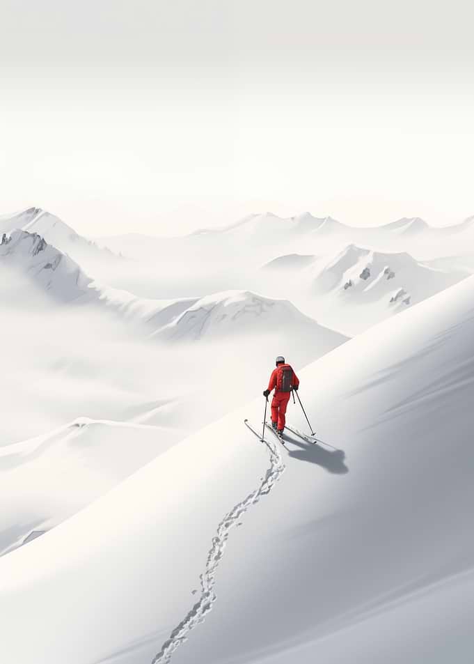 Skiing alone