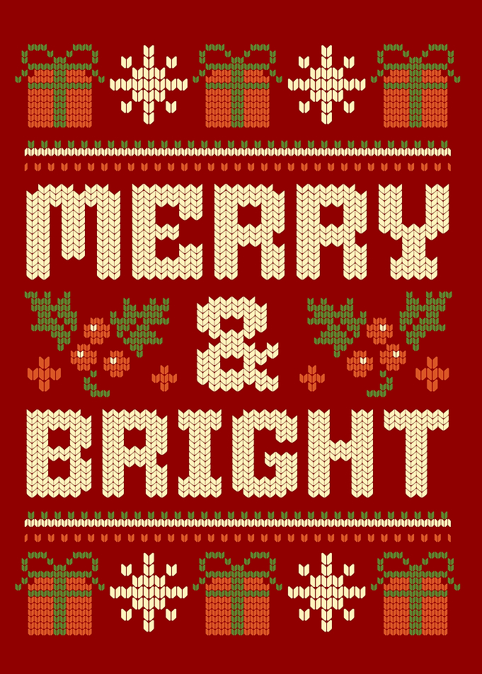 MERRY BRIGHT KNIT RED