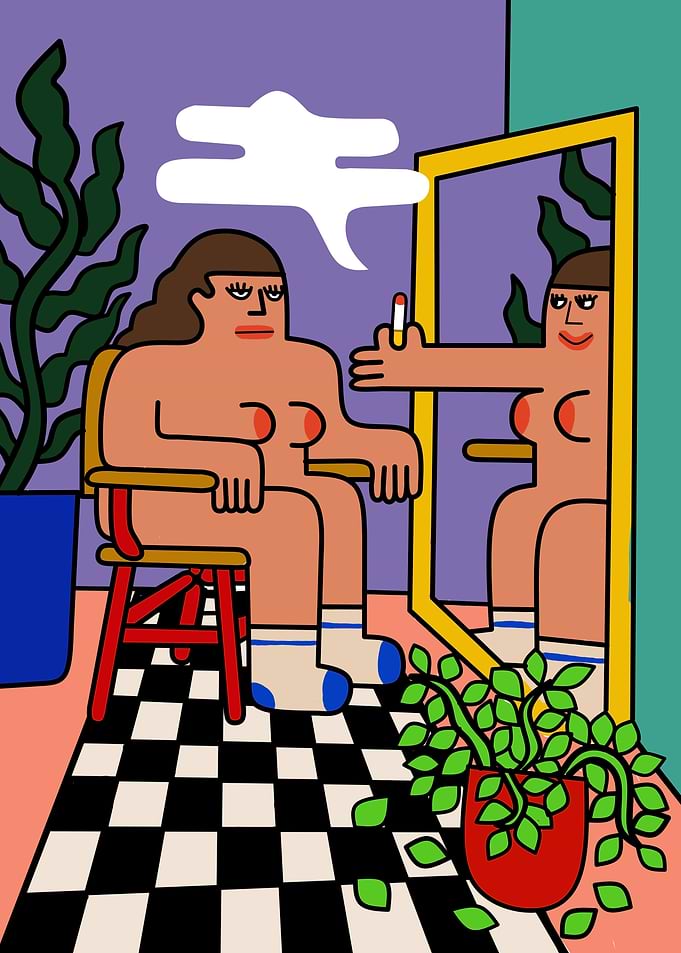 Woman and Her mirror