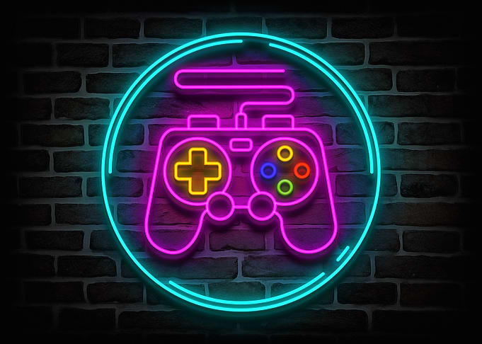 Aesthetic Joystick Neon