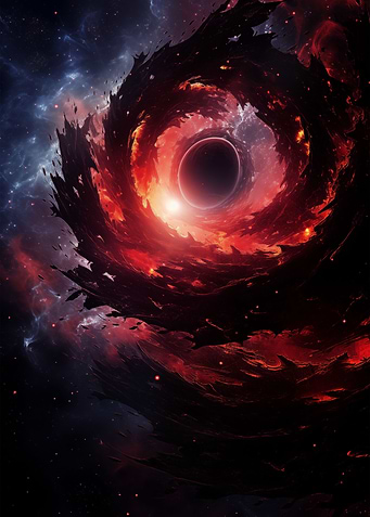 Black Hole Devouring a Pla