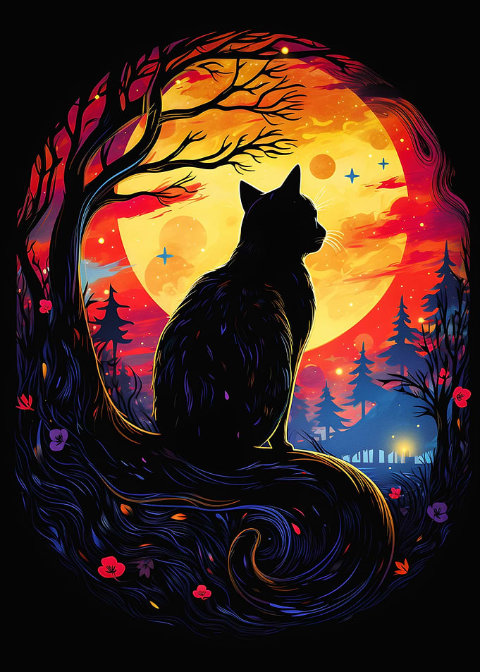 Cat Moonlight