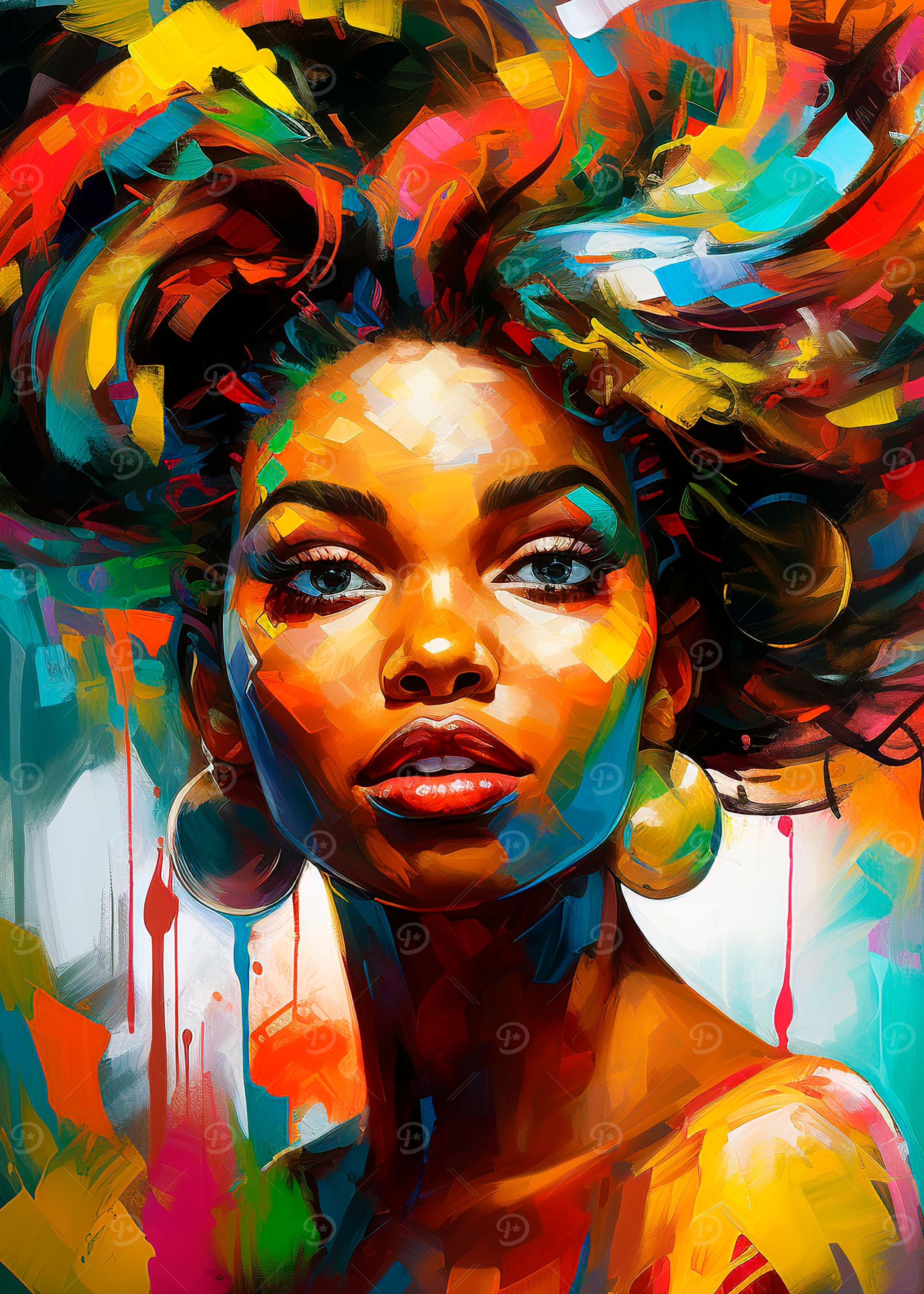 abstract black woman
