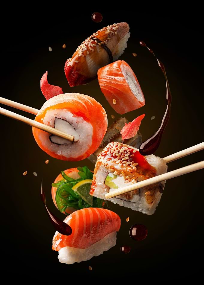 Sushi rolls 4k