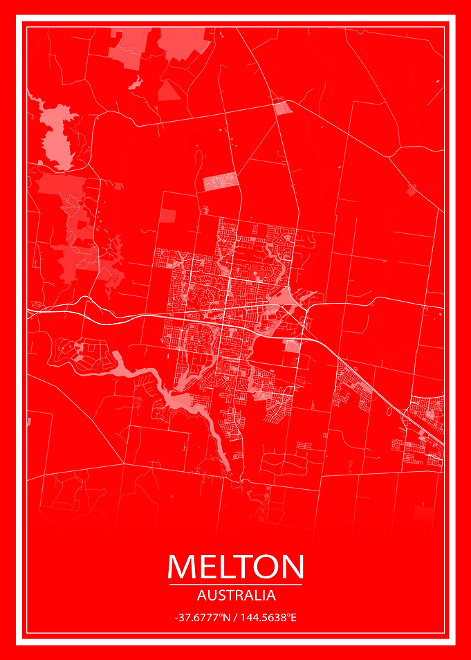 Melton AUS Red White Map