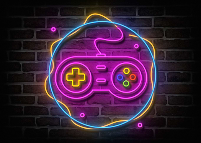 Joystick Neon Sign