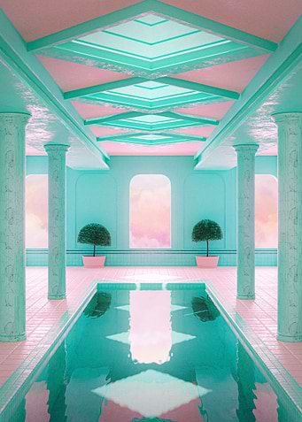 Greek Columns Pool Pop