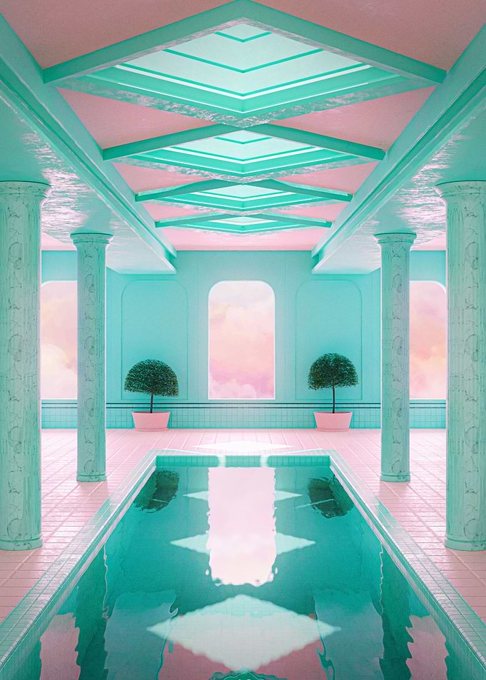 Greek Columns Pool Pop