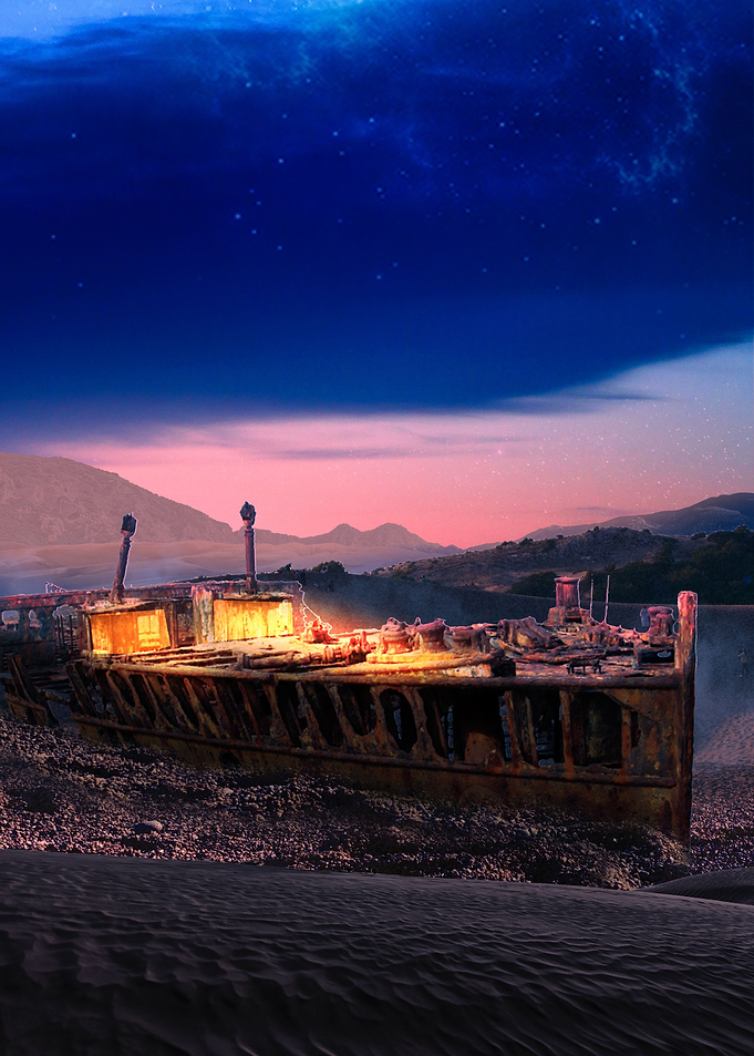 Glowing Shipwreck