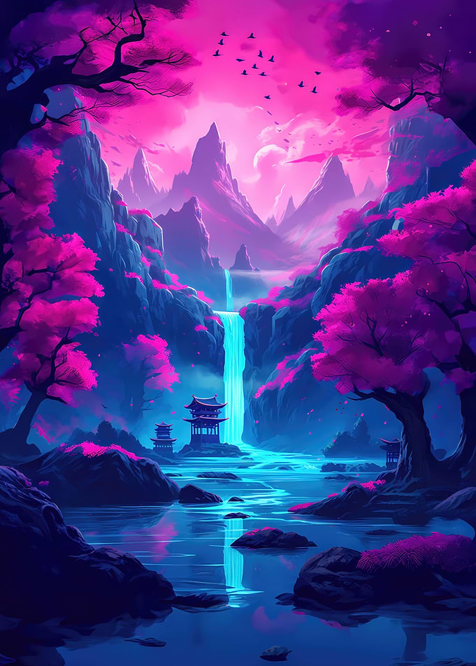 Japan Cherry Blossom Art