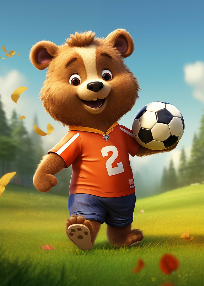 Baby Bear Footballer