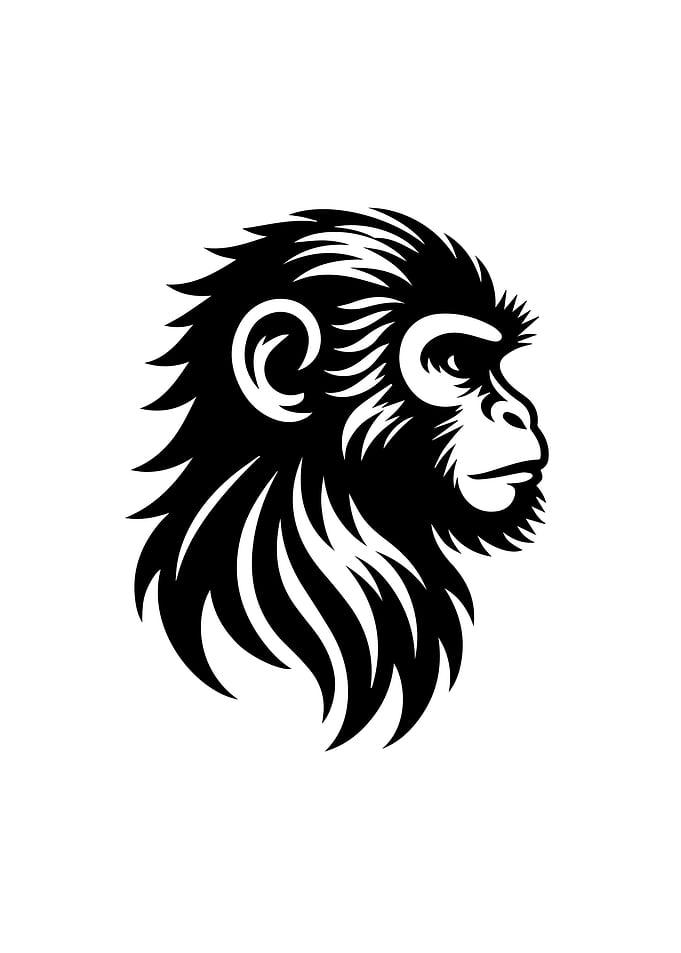 Monkay Stencil Design