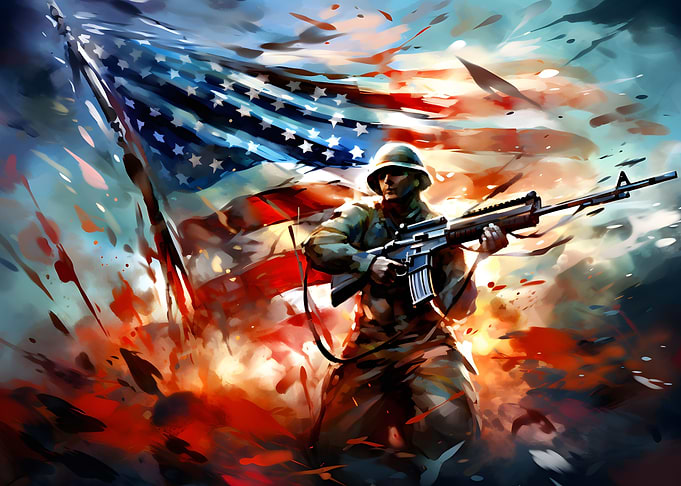 USA Veteran Surreal Design